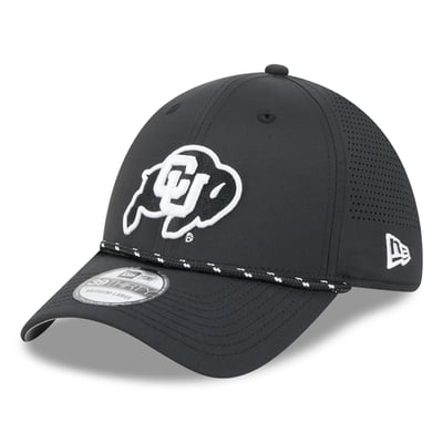  Colorado Buffaloes New Era Performance Rope 39THIRTY Stretch Hat - Black