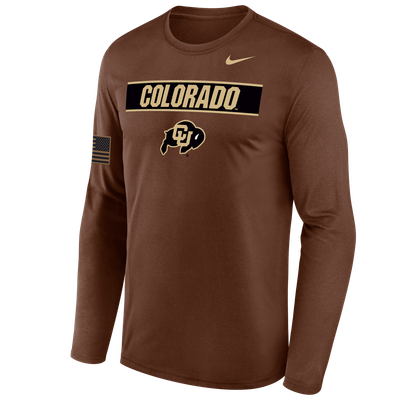 Colorado Buffaloes Nike 2026 Military Appreciation Dri-FIT Long Sleeve T-Shirt - Brown
