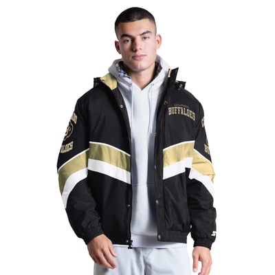 Colorado Buffaloes Starter The Chevron Full-Zip Hooded Jacket - Black