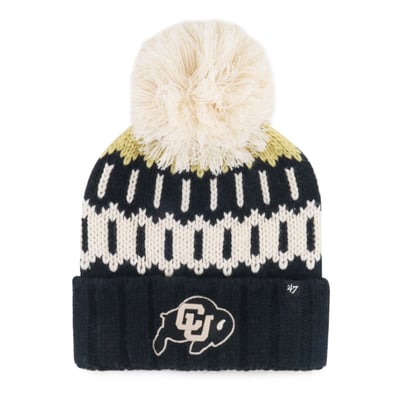 Colorado Buffaloes '47 Unisex Seasonal Chainstitch Knit Hat with Pom - Black