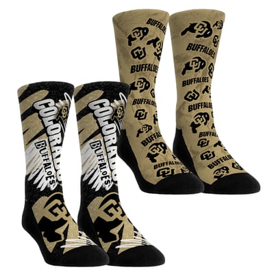Colorado Buffaloes Rock Em Unisex Two-Piece Team Blast Crew Socks Set