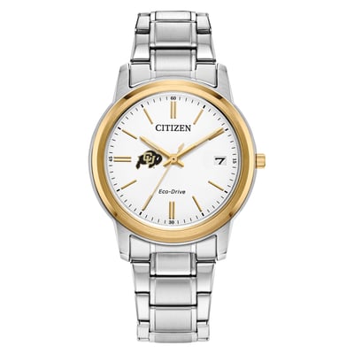 Colorado Buffaloes Citizen Watch Women's Eco-Drive Two-Tone Steel Watch