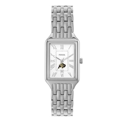 Colorado Buffaloes Fossil Women's Raquel Three-Hand Date Stainless Steel Watch