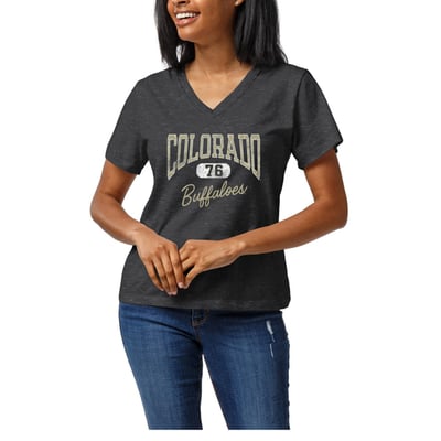 Colorado Buffaloes Women's Intramural Tri-Blend Boyfriend V-Neck T-Shirt - Graphite
