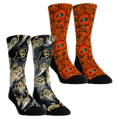 Colorado Buffaloes Rock Em Socks Youth Halloween Crew Socks 2-Pack Set