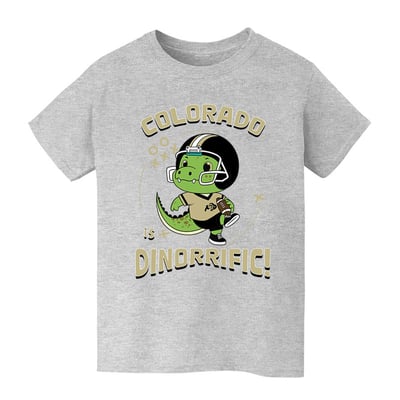Colorado Buffaloes Vive La Fete Youth Dinorrific T-Shirt - Gray