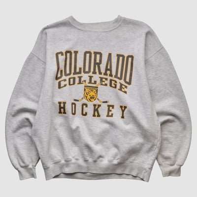 Colorado College Tigers Gear For Sports 90s Pullover Sweatshirt - Heather Gray - M by Fanatics Real Vintage