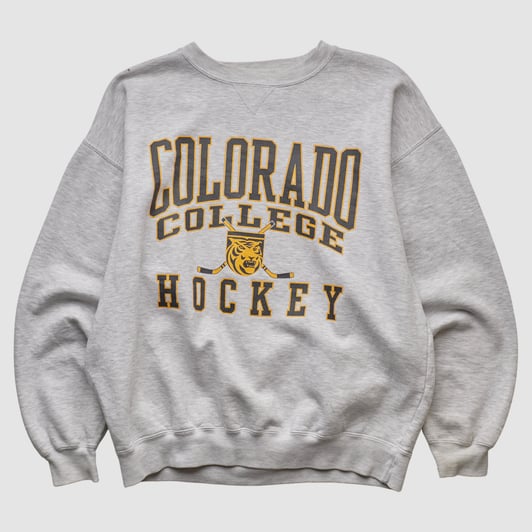 Colorado College Tigers Gear For Sports 90s Pullover Sweatshirt - Heather Gray - M by Fanatics Real Vintage