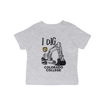 Colorado College Tigers Vive La Fete Infant Excavator T-Shirt - Gray