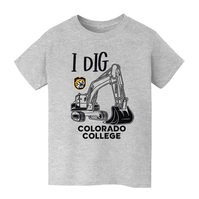 Colorado College Tigers Vive La Fete Youth Excavator T-Shirt - Gray