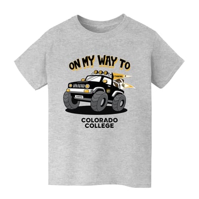 Colorado College Tigers Vive La Fete Youth On My Way T-Shirt - Gray