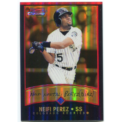 2001 Bowman Chrome Gold Refractors #81 Neifi Perez