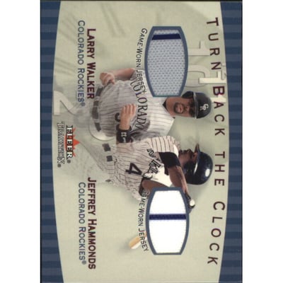 2001 Fleer Tradition Turn Back the Clock Game Jersey #TBC19 Larry Walker/Jeffrey Hammonds