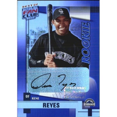 2002 Donruss Best of Fan Club Autographs #U223 Rene Reyes/50*