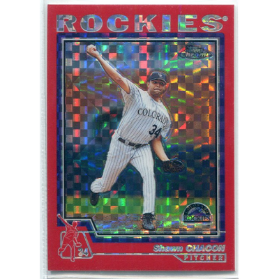 2004 Topps Chrome Red X-Fractors #163 Shawn Chacon