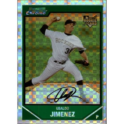 2007 Bowman Chrome X-Fractors #206 Ubaldo Jimenez