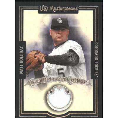 2007 UD Masterpieces Captured on Canvas #MH Matt Holliday