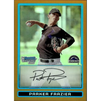 2009 Bowman Chrome Prospects Gold Refractors #BCP59 Parker Frazier
