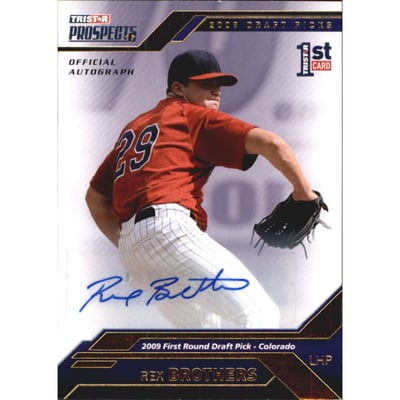2009 TRISTAR Prospects Plus Autographs Gold #28 Rex Brothers