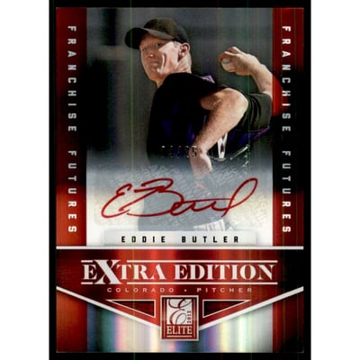 2012 Elite Extra Edition Franchise Futures Signatures Red Ink #19 Eddie Butler