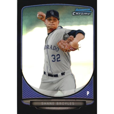 2013 Bowman Chrome Mini Black Refractors #118 Shane Broyles
