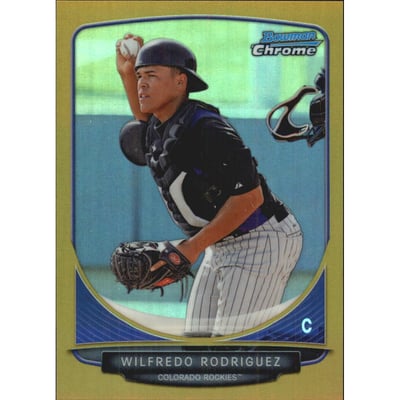 2013 Bowman Chrome Prospects Gold Refractors #BCP58 Wilfredo Rodriguez