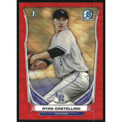 2014 Bowman Chrome Draft Red Wave Refractors #CDP46 Ryan Castellani