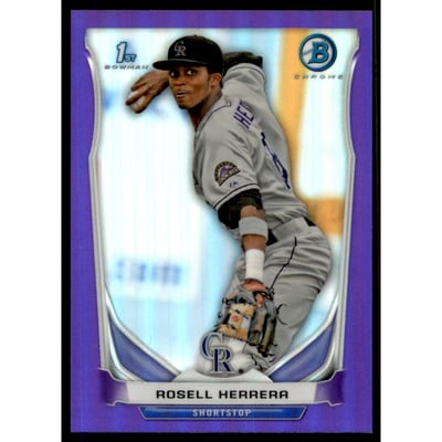2014 Bowman Chrome Prospects Purple Refractors #BCP4 Rosell Herrera