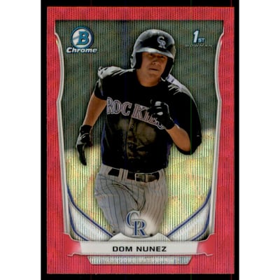 2014 Bowman Chrome Prospects Series 2 Pink Wave Refractors #BCP30 Dom Nunez
