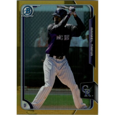 2015 Bowman Chrome Prospects Gold Refractors #BCP68 Raimel Tapia