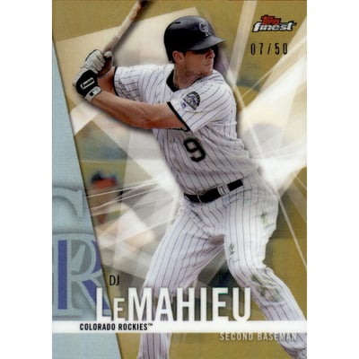 2017 Finest Gold Refractors #37 DJ LeMahieu