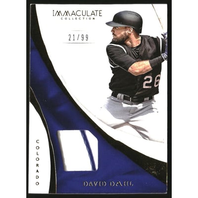 2017 Immaculate Collection Immaculate Swatches #33 David Dahl/99