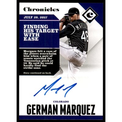 2017 Panini Chronicles Autographs #32 German Marquez