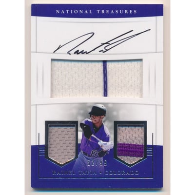 2017 Panini National Treasures Player's Collection Signatures #88 Raimel Tapia/99