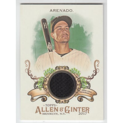 2017 Topps Allen and Ginter Relics #FSRBNA Nolan Arenado B