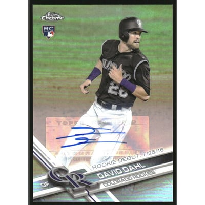 2017 Topps Chrome Update Autographs #HMT100 David Dahl