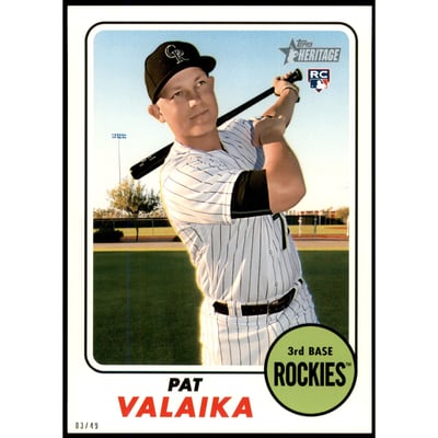 2017 Topps Heritage 5x7 #692 Pat Valaika