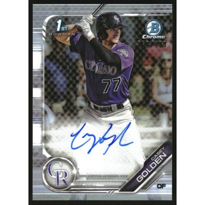 2019 Bowman Chrome Prospect Autographs Refractors #CPACG Casey Golden