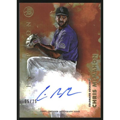 2021 Bowman Inception Autographs Orange #PACMN Chris McMahon