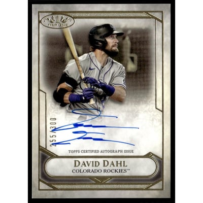 2021 Topps Tier One Tier One Talent Autographs #T1TADDA David Dahl/300