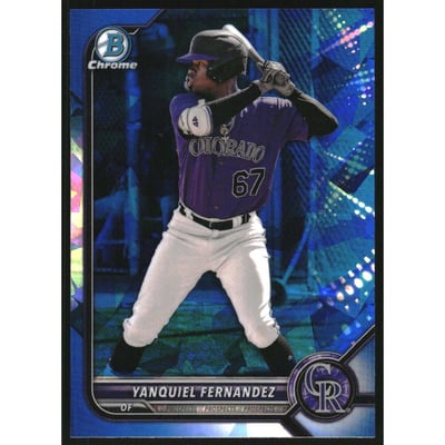 2022 Bowman Chrome Draft Sapphire #BDC146 Yanquiel Fernandez