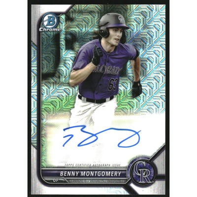 2022 Bowman Chrome Mega Box Autographs #BMABM Benny Montgomery