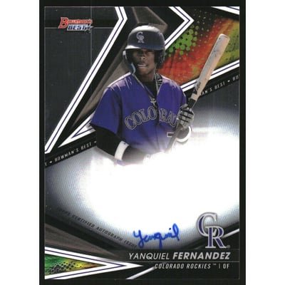 2022 Bowman's Best Best of '22 Autographs #B22YF Yanquiel Fernandez