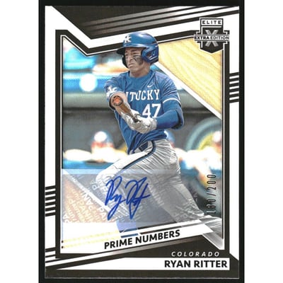 2022 Elite Extra Edition Signatures Prime Numbers A #116 Ryan Ritter