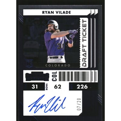2022 Panini Chronicles Contenders Rookie Draft Ticket Blue #34 Ryan Vilade