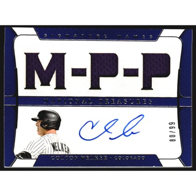 2022 Panini National Treasures Signature Names #8 Colton Welker