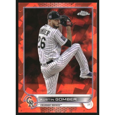 2022 Topps Chrome Sapphire Orange Refractors #461 Austin Gomber