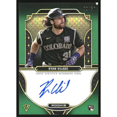 2022 Topps Triple Threads Rookie Autographs Emerald #RARV Ryan Vilade
