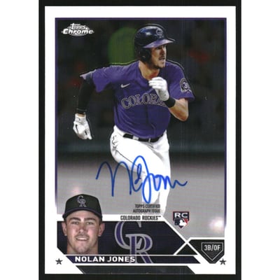 2023 Topps Chrome Rookie Autographs #RANJ Nolan Jones