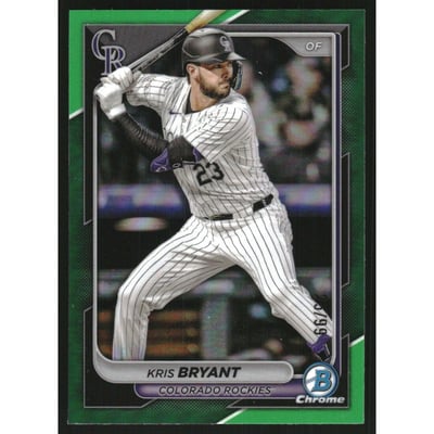 2024 Bowman Chrome Green Refractors #90 Kris Bryant